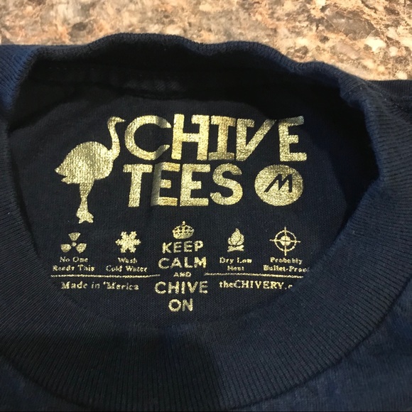 🌺 New NWOT Chive police T-shirt. Navy Blue Size M. - Picture 3 of 4